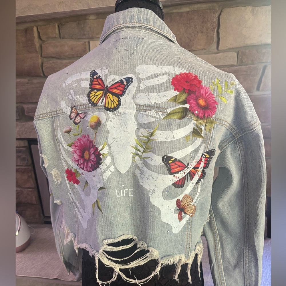 TRIO cut off crop jacket